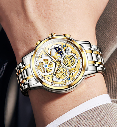 Reloj Automático de Lujo Bicolor