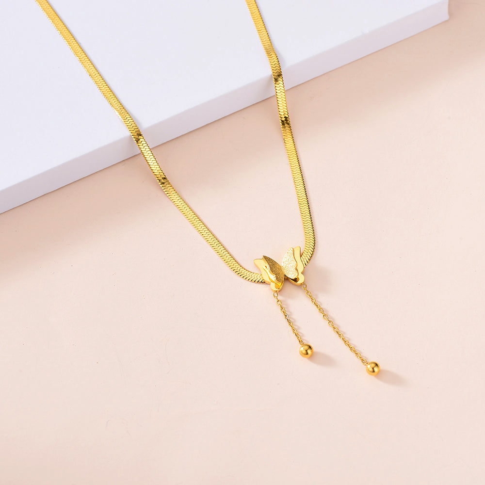Collar Mariposa Dorado - Elegancia que Despierta Alas