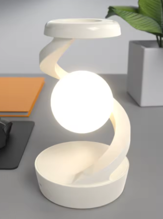 Lámpara Giratoria con Sensor y Cargador – ¡Ilumina, Gira y Carga al Mismo Tiempo!
